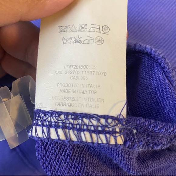 We11done Purple Iridescent Logo Crew Neck Boxy Sweater Pullover Size Small - Picture 9 of 9